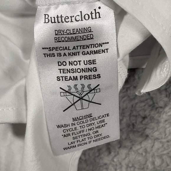 Buttercloth Shirt Mens White Medium Slim Fit Icy Cotton Button Up Stretch - Picture 7 of 14